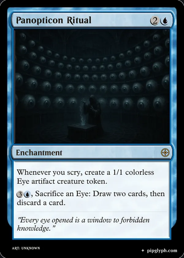 Panopticon Ritual — custom MTG-style enchantment, rare rarity