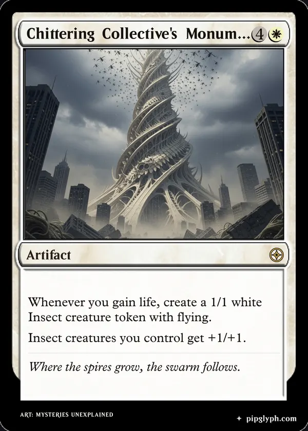 Chittering Collective's Monument — custom MTG-style artifact, rare rarity