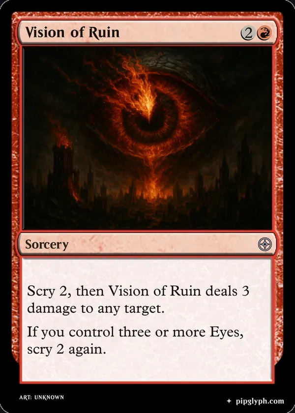 Vision of Ruin — custom MTG-style sorcery, uncommon rarity