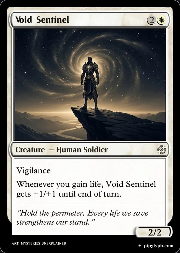 Void Sentinel — custom MTG-style creature, common rarity
