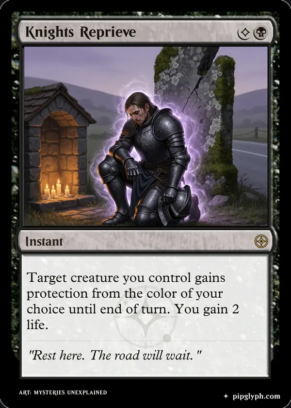 Knights Reprieve — custom MTG-style instant, rare rarity