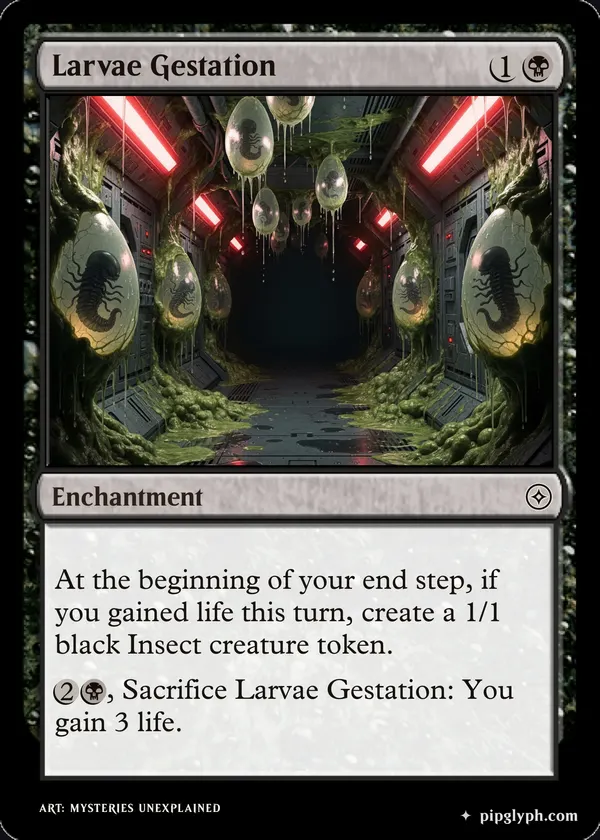 Larvae Gestation — custom MTG-style enchantment, common rarity