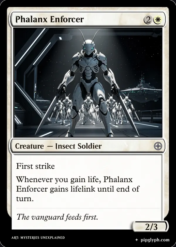 Phalanx Enforcer — custom MTG-style creature, uncommon rarity