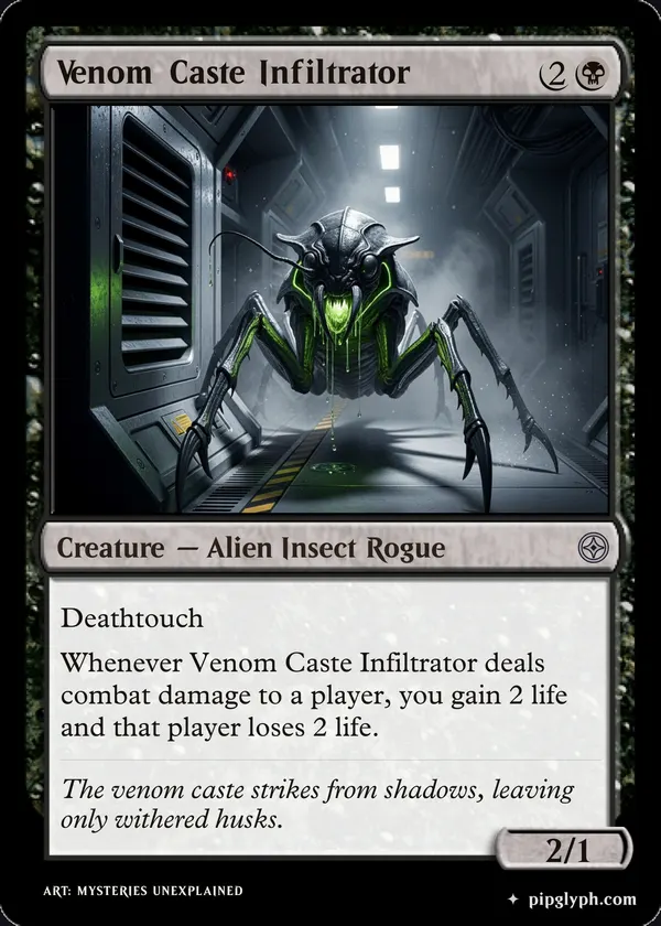 Venom Caste Infiltrator — custom MTG-style creature, uncommon rarity