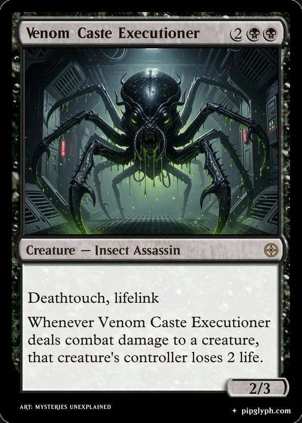 Venom Caste Executioner — custom MTG-style creature, rare rarity