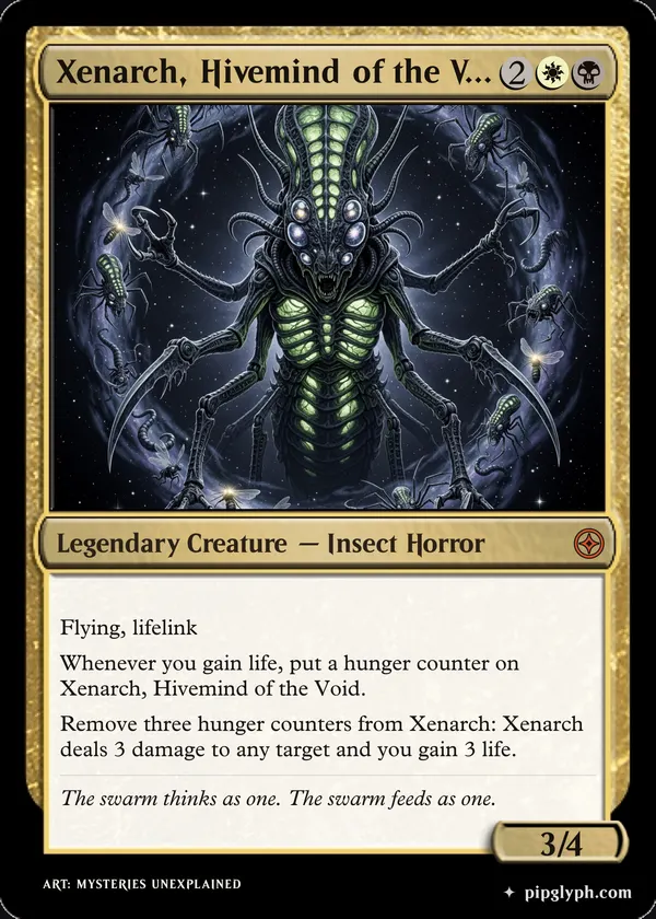 Xenarch, Hivemind of the Void — custom MTG-style creature, mythic rarity