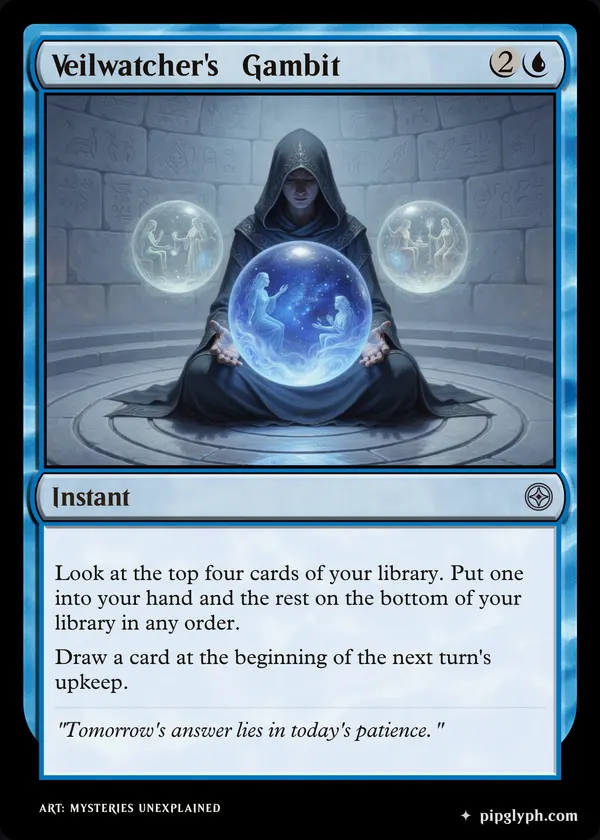 Veilwatcher's Gambit — custom MTG-style instant, uncommon rarity