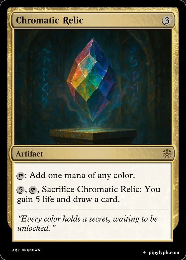 Chromatic Relic — custom MTG-style artifact, rare rarity
