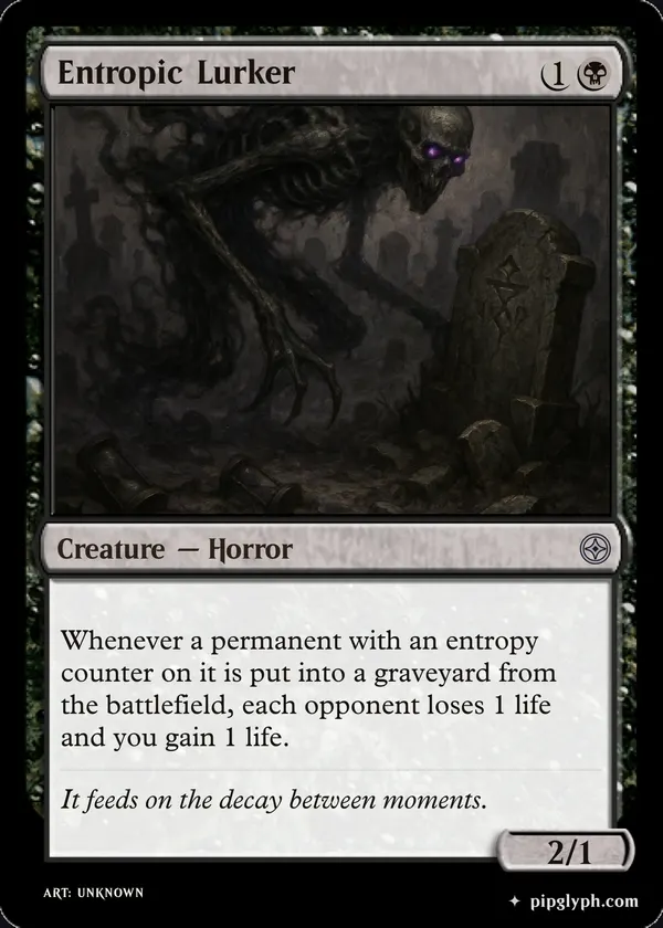 Entropic Lurker — custom MTG-style creature, uncommon rarity