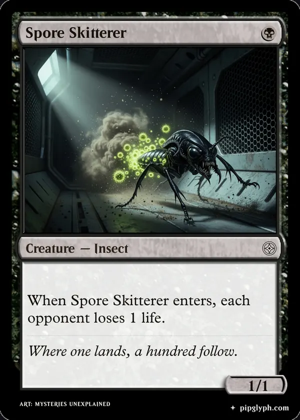 Spore Skitterer — custom MTG-style creature, common rarity