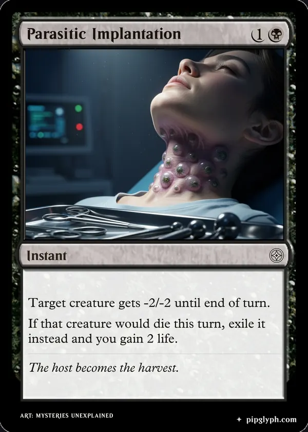 Parasitic Implantation — custom MTG-style instant, common rarity