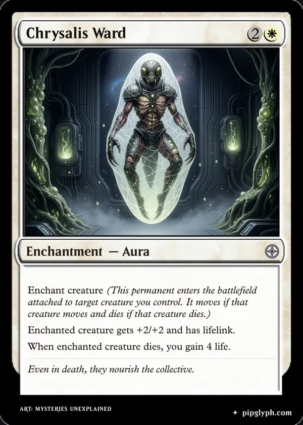 Chrysalis Ward — custom MTG-style enchantment, uncommon rarity