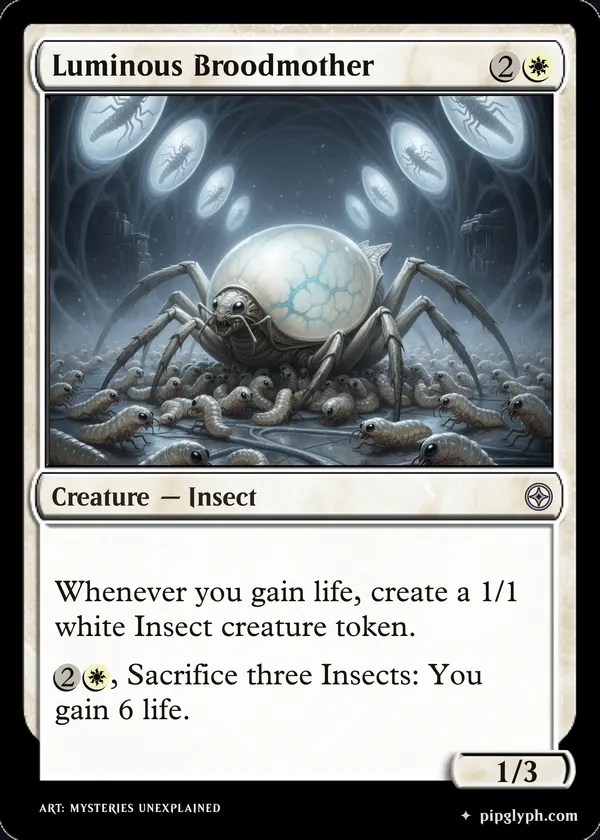 Luminous Broodmother — custom MTG-style creature, uncommon rarity
