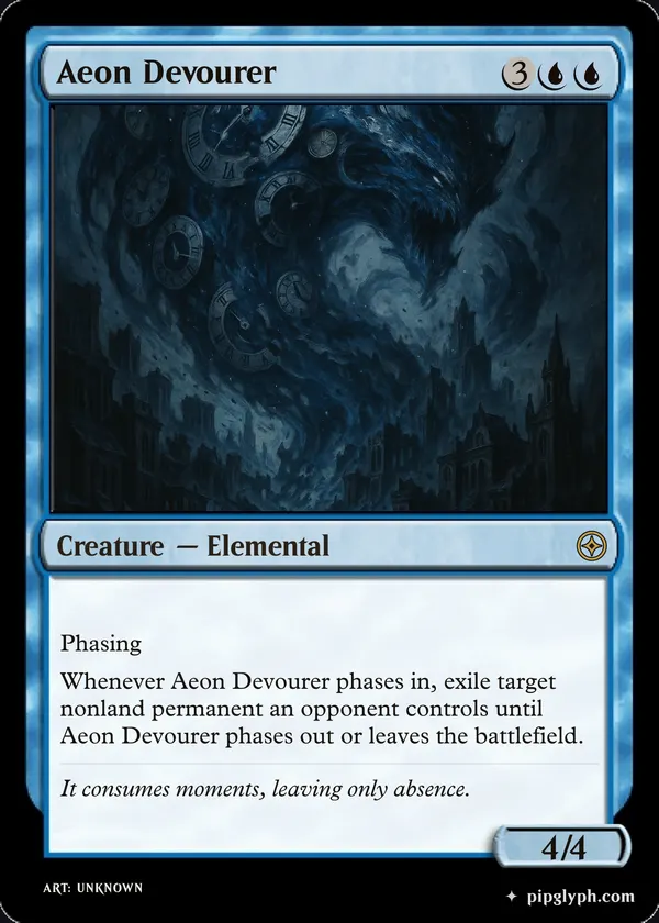 Aeon Devourer — custom MTG-style creature, rare rarity