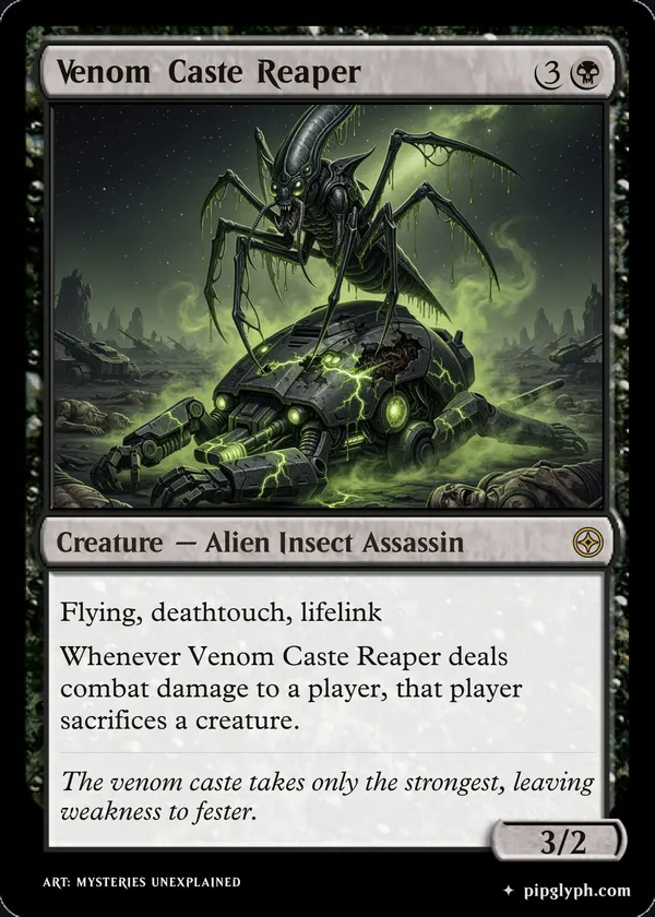 Venom Caste Reaper — custom MTG-style creature, rare rarity