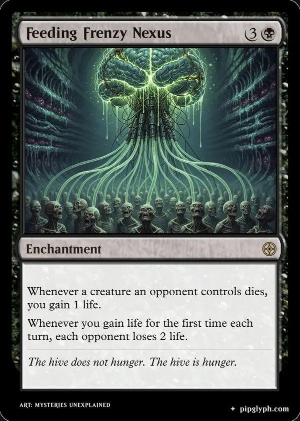 Feeding Frenzy Nexus — custom MTG-style enchantment, rare rarity