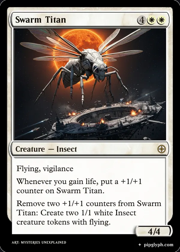 Swarm Titan — custom MTG-style creature, rare rarity