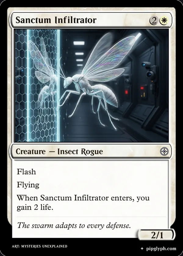 Sanctum Infiltrator — custom MTG-style creature, uncommon rarity