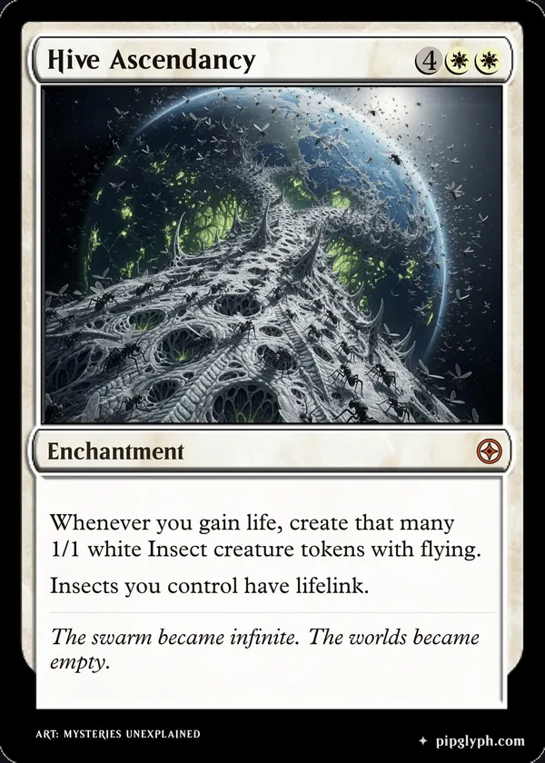 Hive Ascendancy — custom MTG-style enchantment, mythic rarity