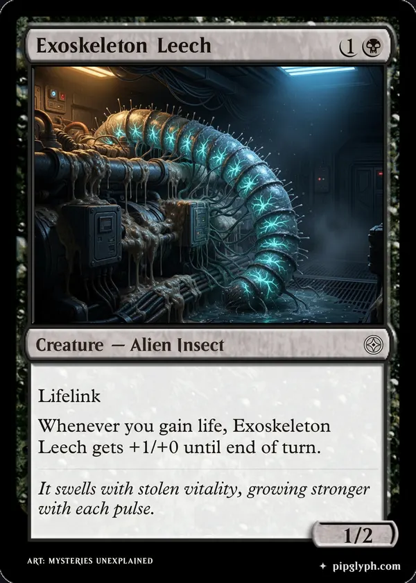 Exoskeleton Leech — custom MTG-style creature, common rarity