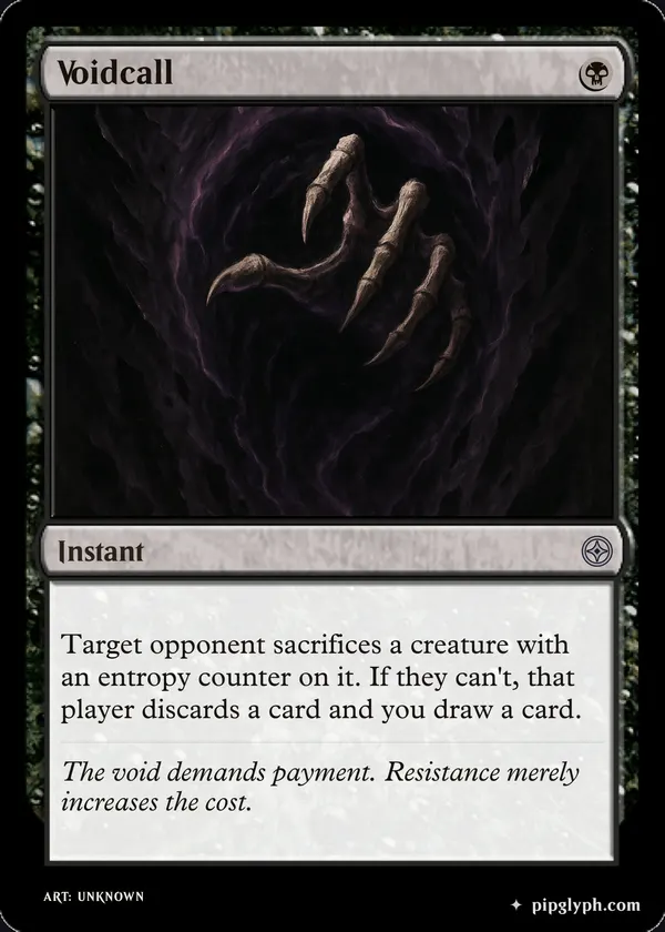 Voidcall — custom MTG-style instant, uncommon rarity