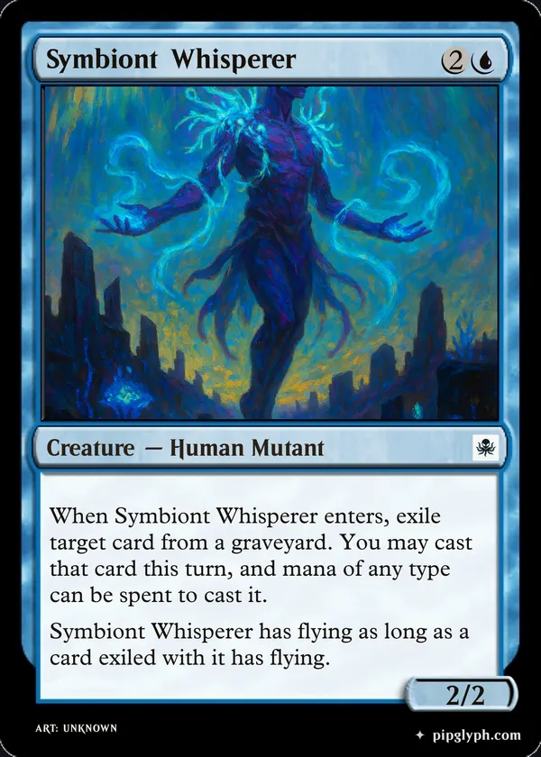 Symbiont Whisperer — custom MTG-style creature, uncommon rarity