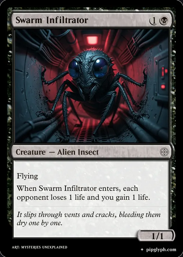 Swarm Infiltrator — custom MTG-style creature, common rarity