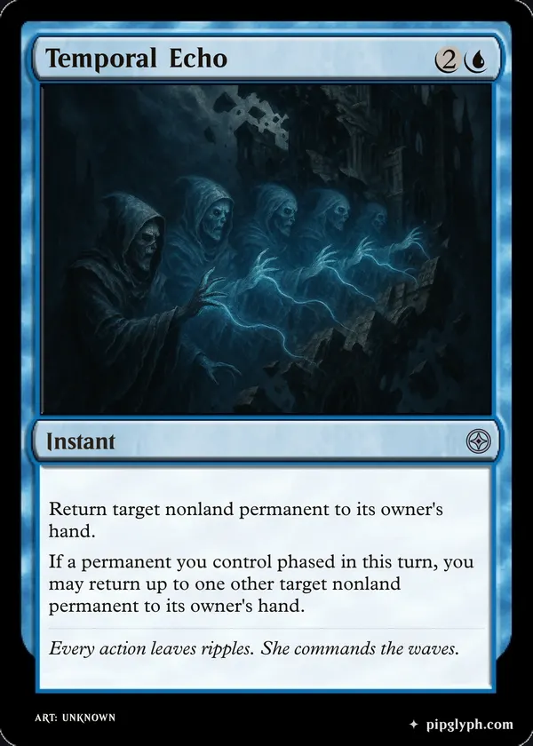 Temporal Echo — custom MTG-style instant, uncommon rarity