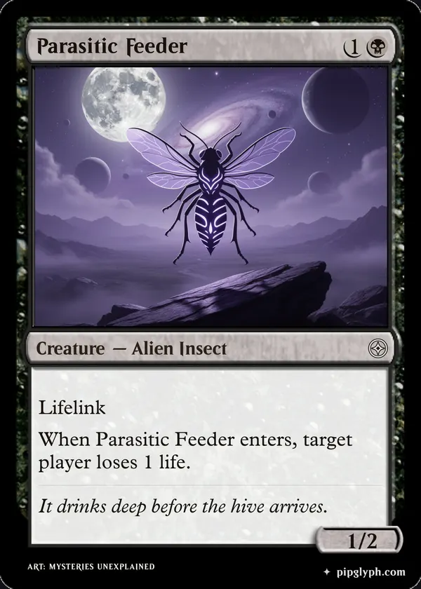Parasitic Feeder — custom MTG-style creature, common rarity