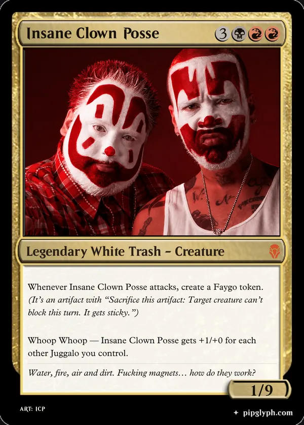 Insane Clown Posse — custom MTG-style creature, mythic rarity