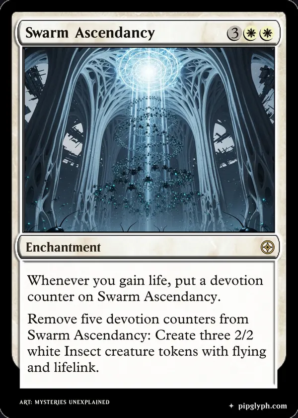 Swarm Ascendancy — custom MTG-style enchantment, rare rarity
