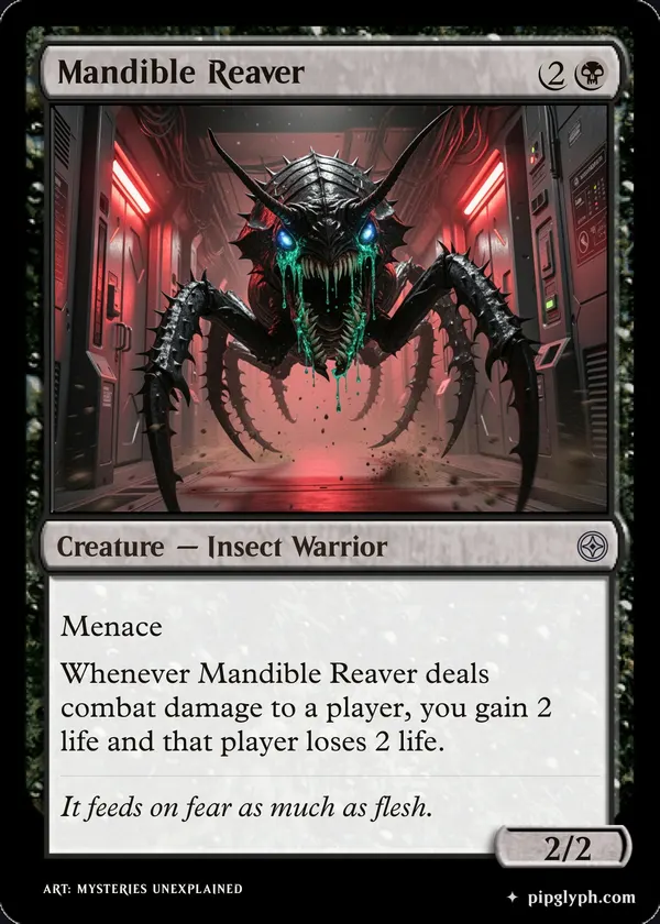 Mandible Reaver — custom MTG-style creature, uncommon rarity