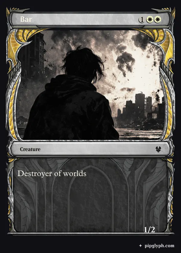 Bar — custom MTG-style creature, common rarity