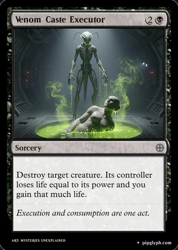 Venom Caste Executor — custom MTG-style sorcery, uncommon rarity