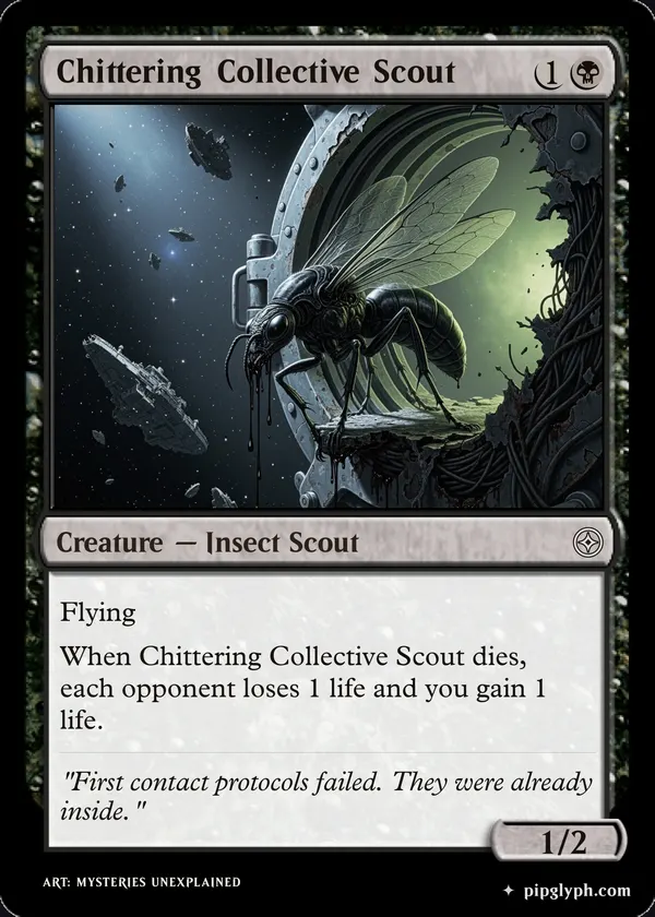 Chittering Collective Scout — custom MTG-style creature, common rarity