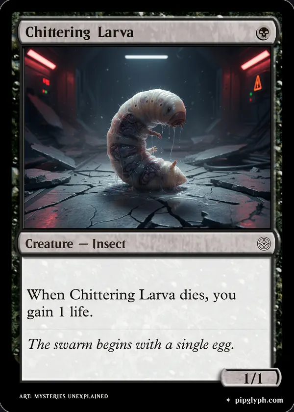 Chittering Larva — custom MTG-style creature, common rarity