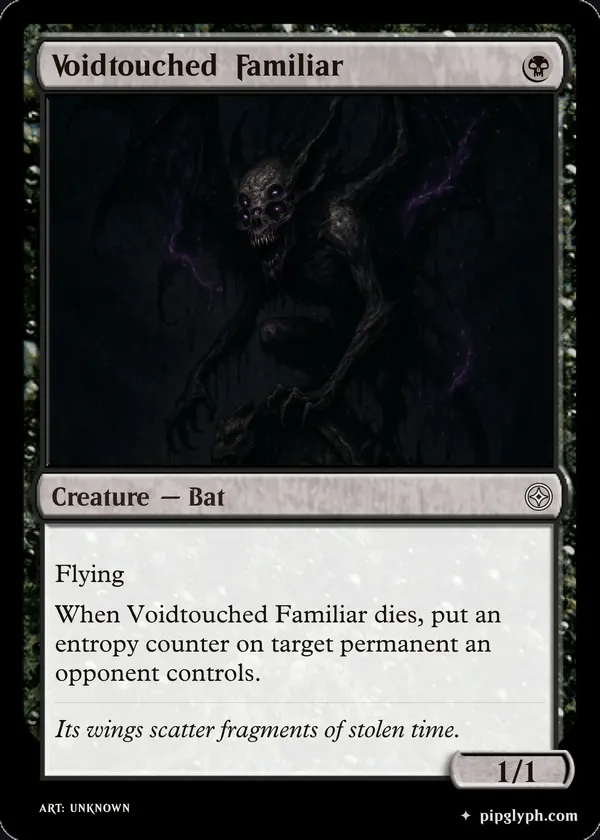 Voidtouched Familiar — custom MTG-style creature, common rarity