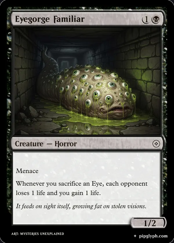 Eyegorge Familiar — custom MTG-style creature, common rarity