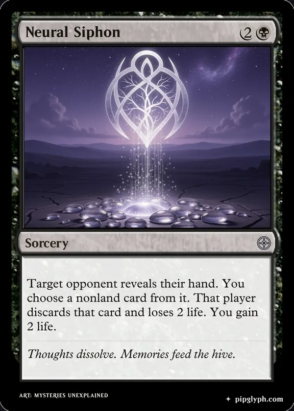 Neural Siphon — custom MTG-style sorcery, uncommon rarity