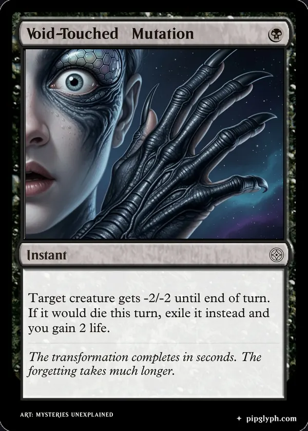 Void-Touched Mutation — custom MTG-style instant, common rarity