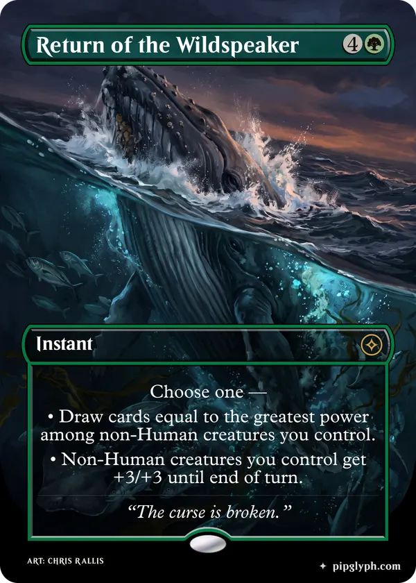 Return of the Wildspeaker — custom MTG-style instant, rare rarity