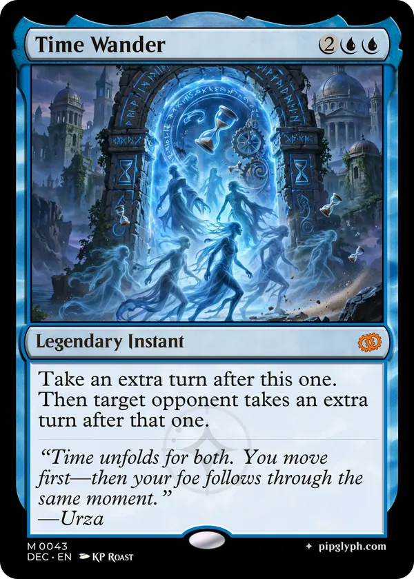 Time Wander — custom MTG-style instant, mythic rarity