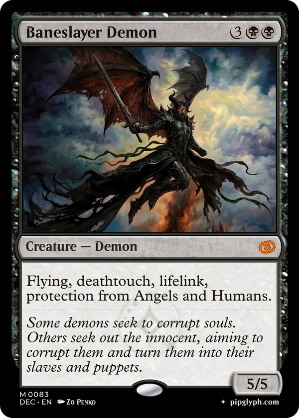 Baneslayer Demon — custom MTG-style creature, mythic rarity