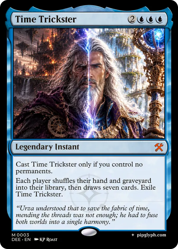Time Trickster — custom MTG-style instant, mythic rarity