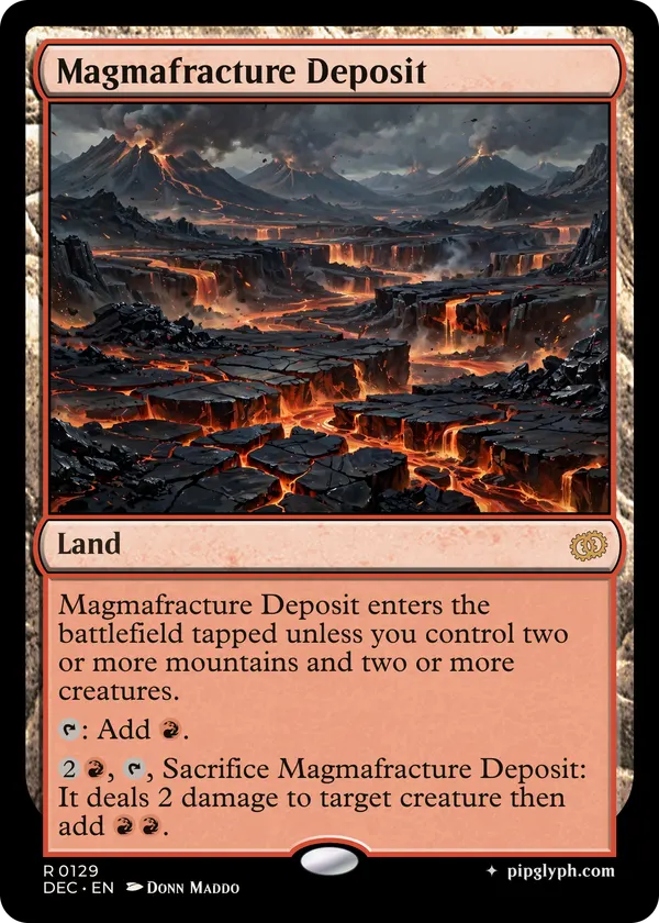 Magmafracture Deposit — custom MTG-style land, rare rarity