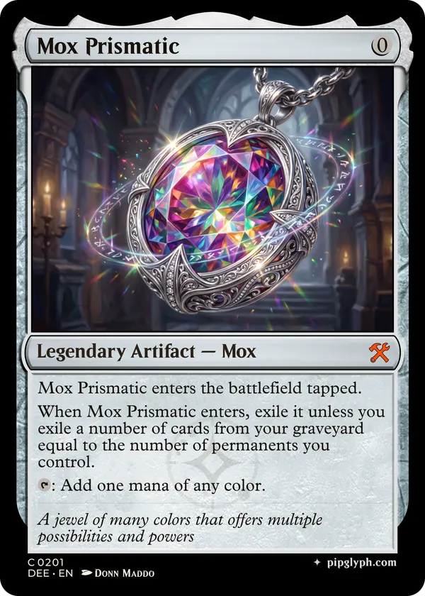Mox Prismatic — custom MTG-style artifact, common rarity