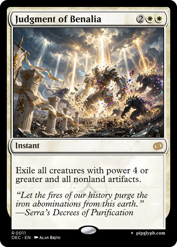 Judgment of Benalia — custom MTG-style instant, rare rarity