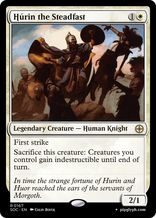Húrin the Steadfast — custom MTG-style creature, rare rarity