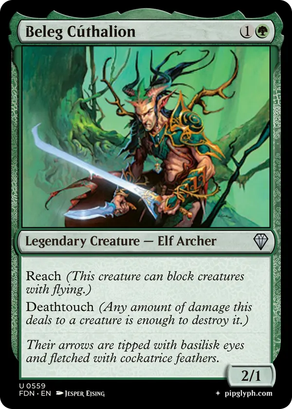 Beleg Cúthalion — custom MTG-style creature, uncommon rarity
