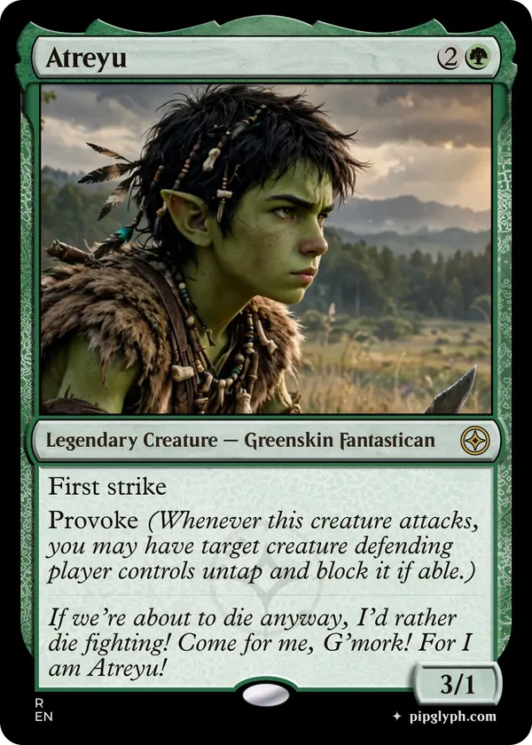 Atreyu — custom MTG-style creature, rare rarity